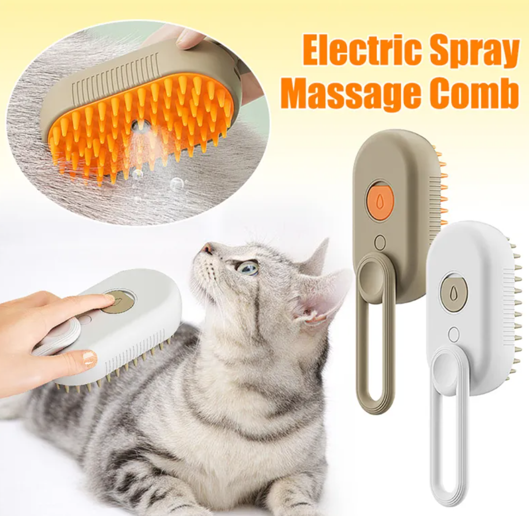 3-in-1 Pet Steam Grooming Brush