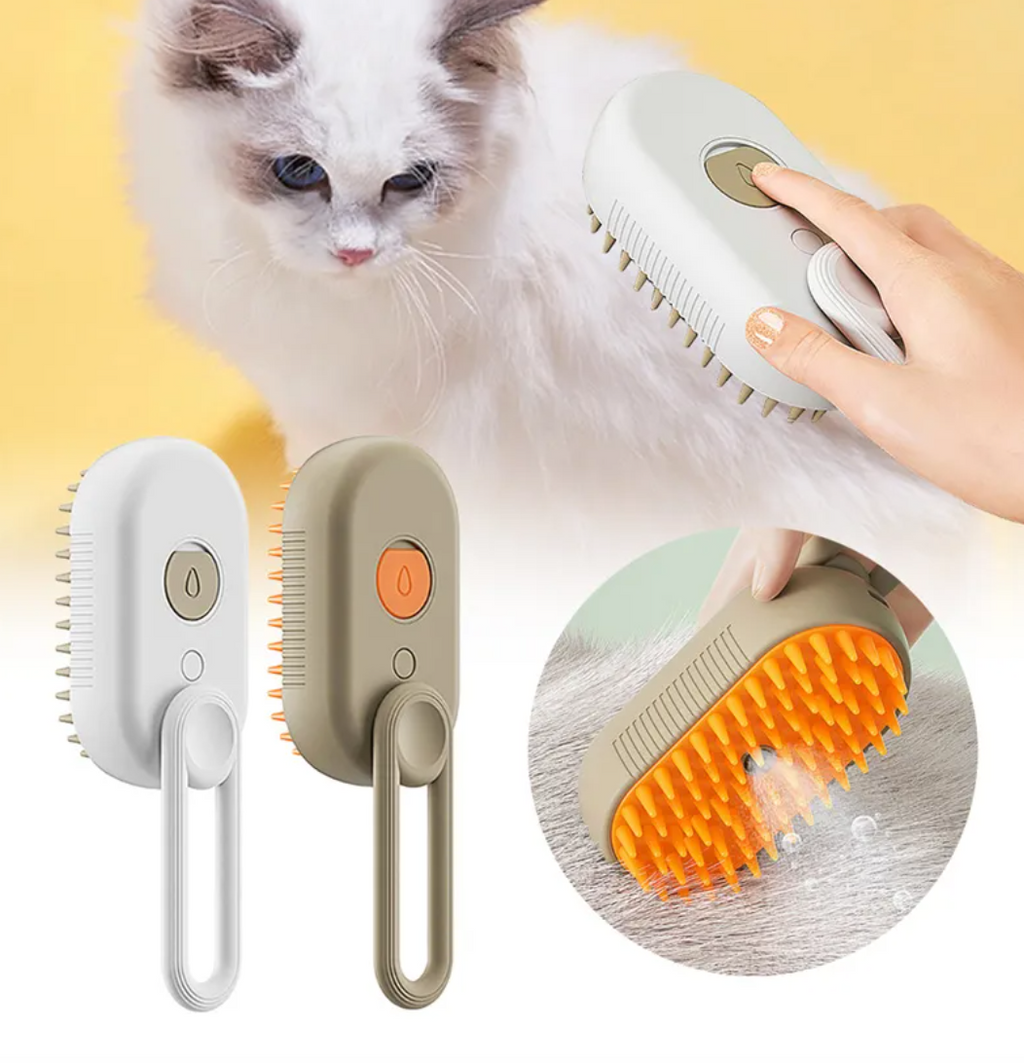 3-in-1 Pet Steam Grooming Brush
