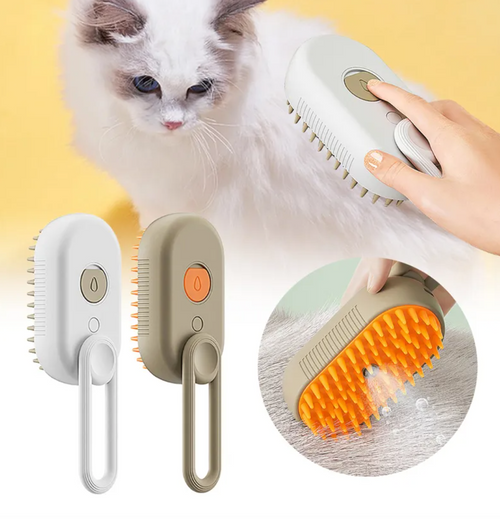 3-in-1 Pet Steam Grooming Brush