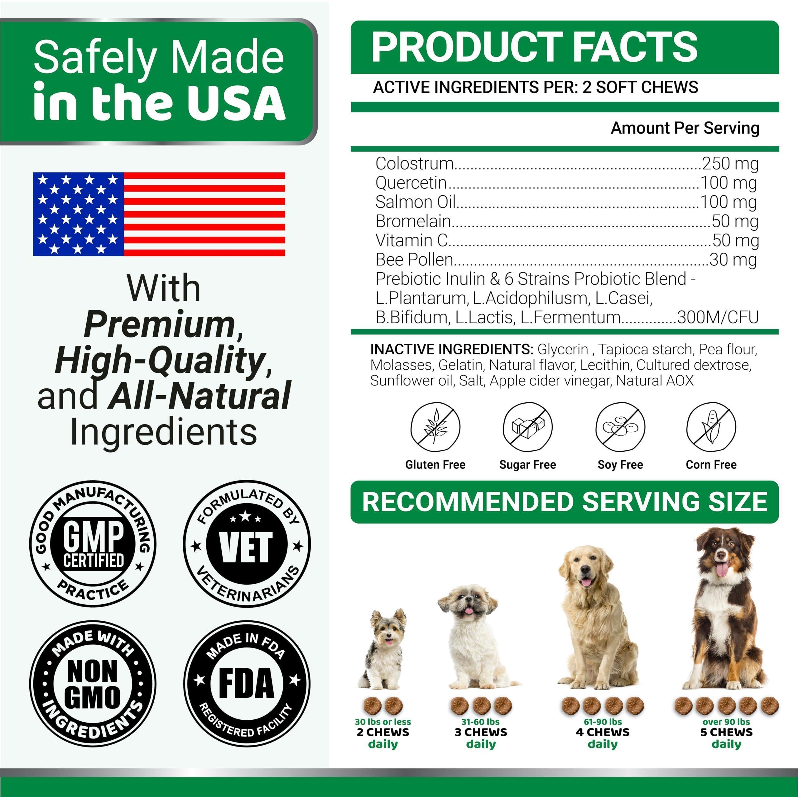 Dog Allergy Relief Chews Dog Itching Skin Relief Treatment Pills 170 Treats
