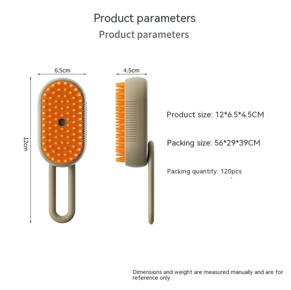 3-in-1 Pet Steam Grooming Brush