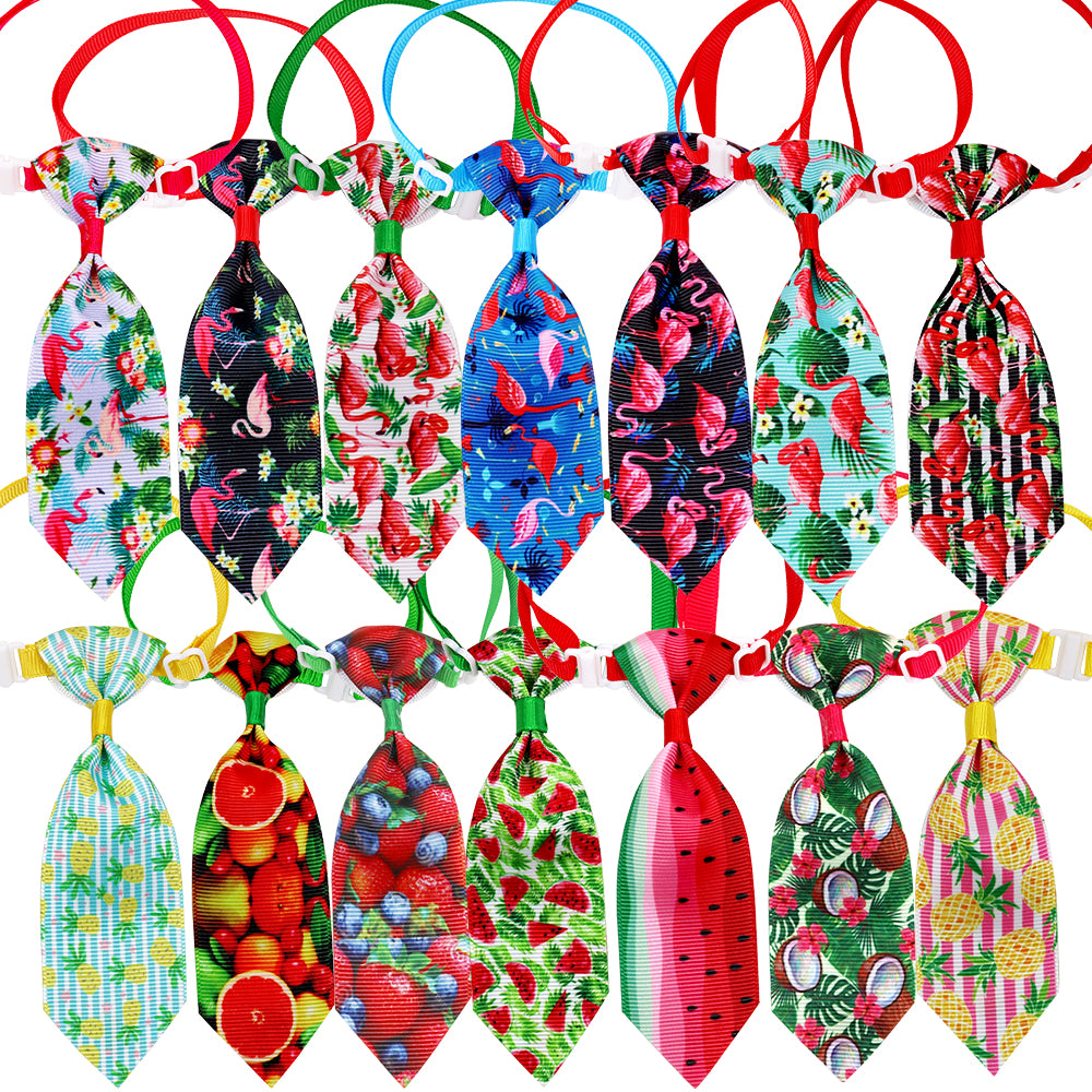 Dog Bowties & Neckties — 10 Piece Fruit Style Accessories for Small Dogs