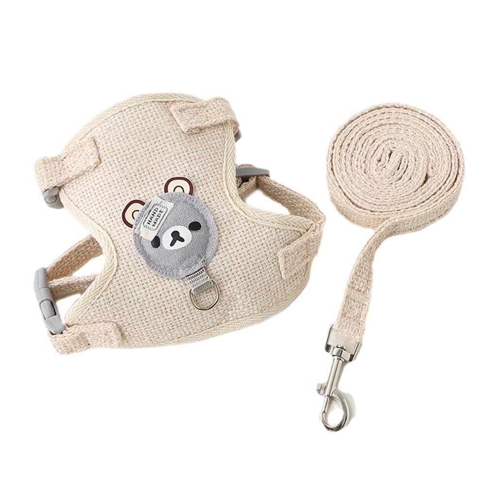 Lovely Small Pet Vest Chest Strap Dog Leash Traction Rope Walking Dog Cat Bunny Vest Harness Poodle Collar Leash Dog Accessories