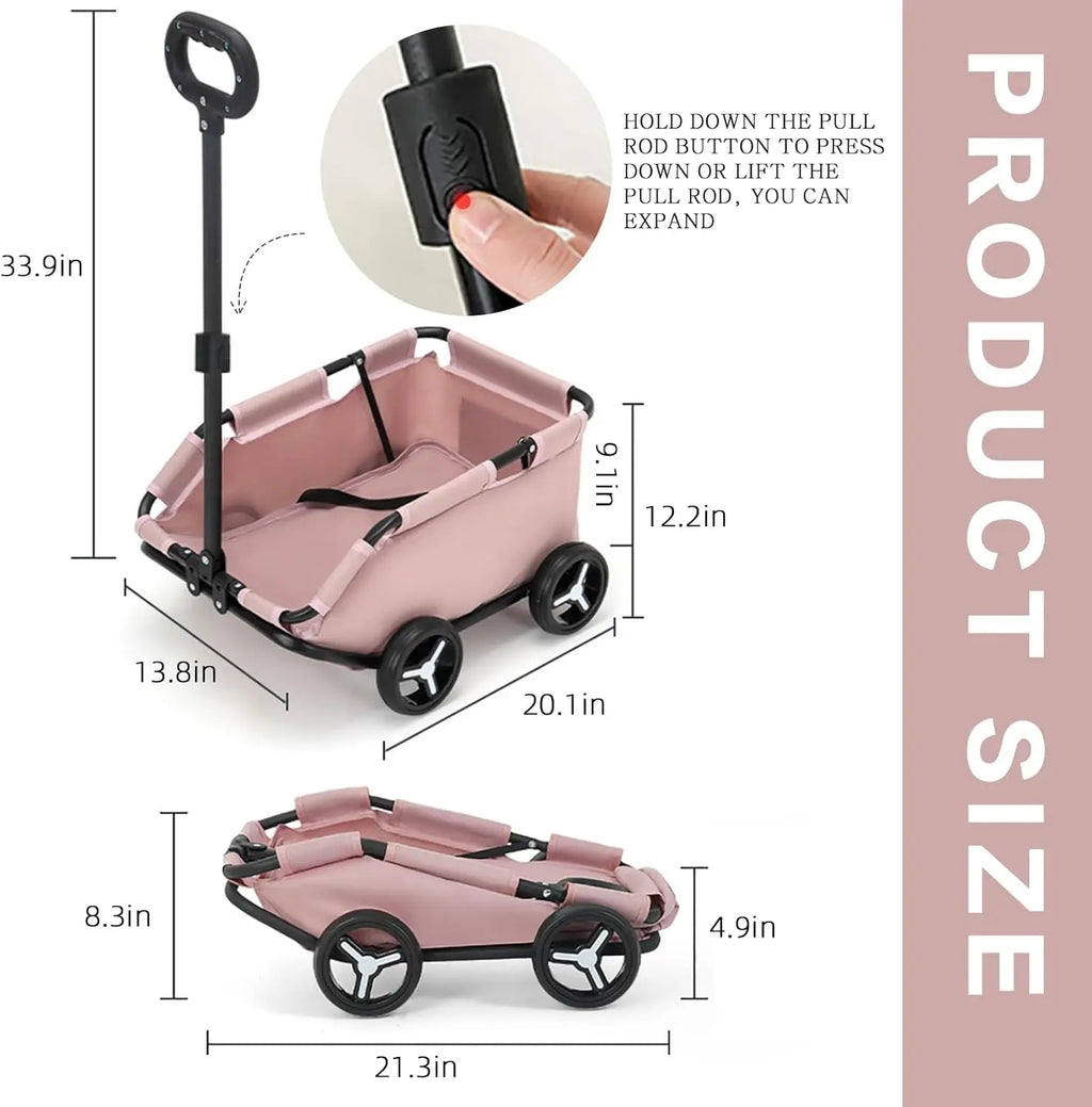 4-Wheels Folding Travel Pet Cart