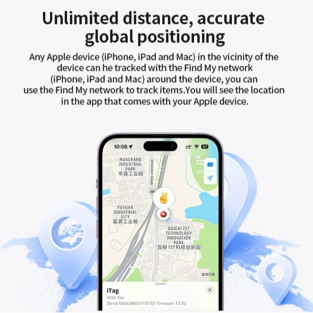 Pet Tracker No Monthly Fee No SIM Work with Apple iOS Find My Anti-Lost Finder Tag for Dogs Cats with Airtag Case GPS Tracker