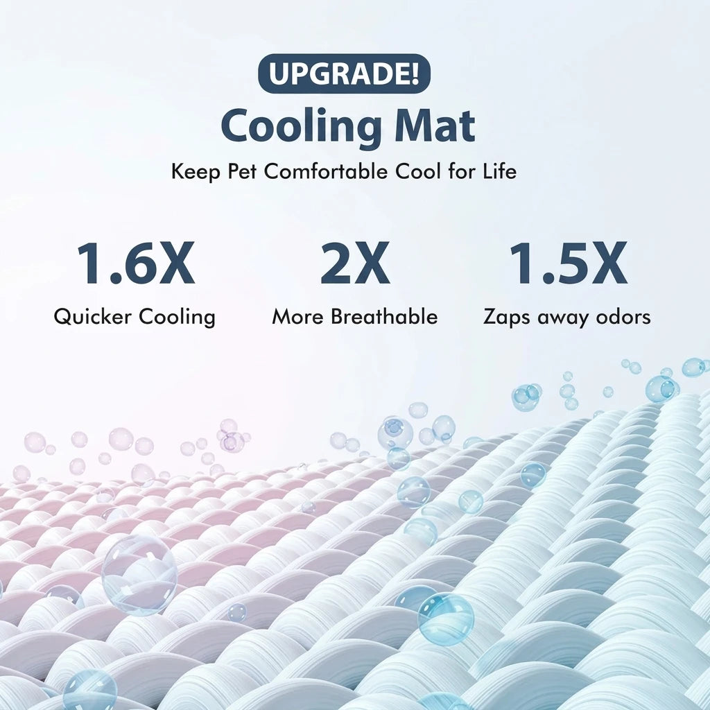 Pet Cooling Mat — Ice Silk Breathable Non-Slip Pad for Dogs & Cats