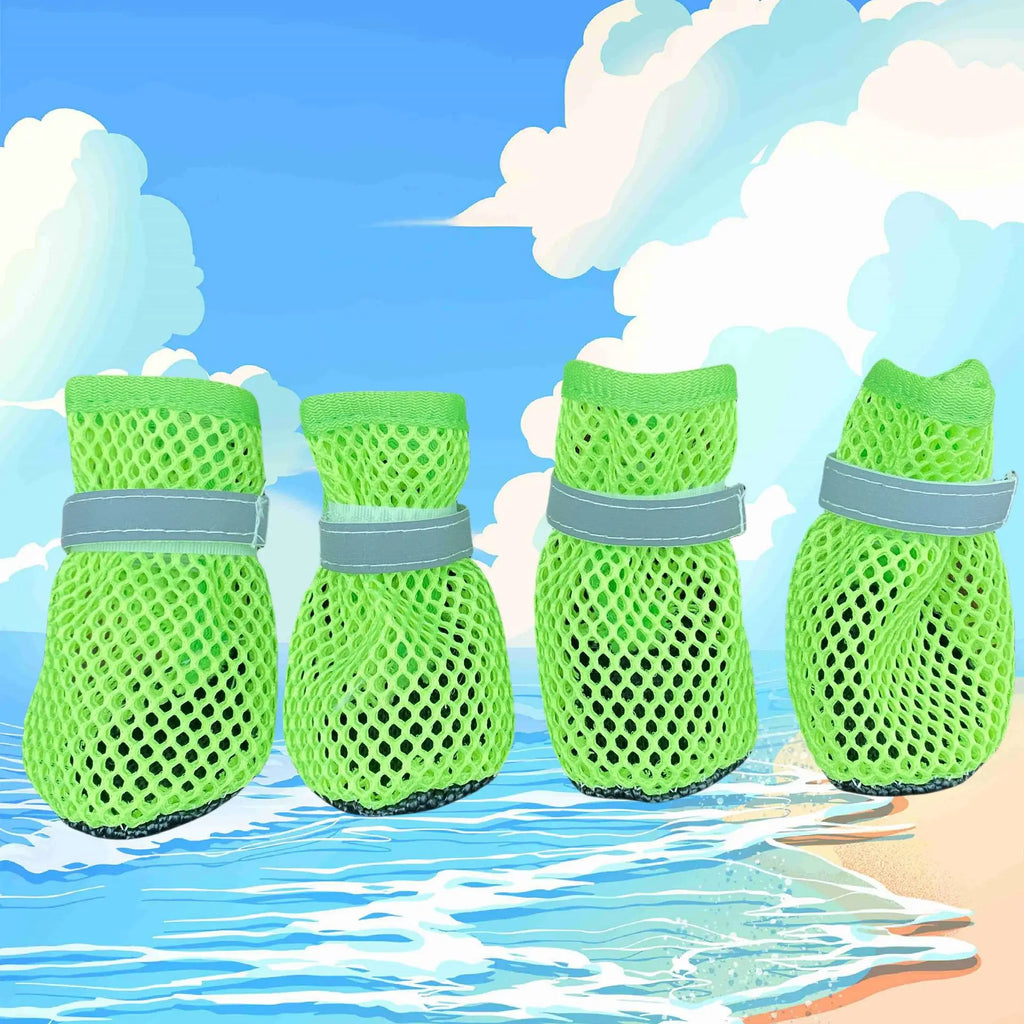 Non-slip, breathable and wear-resistant dog shoes, soft sole anti-slip off pet dog boots, durable paw protective covers