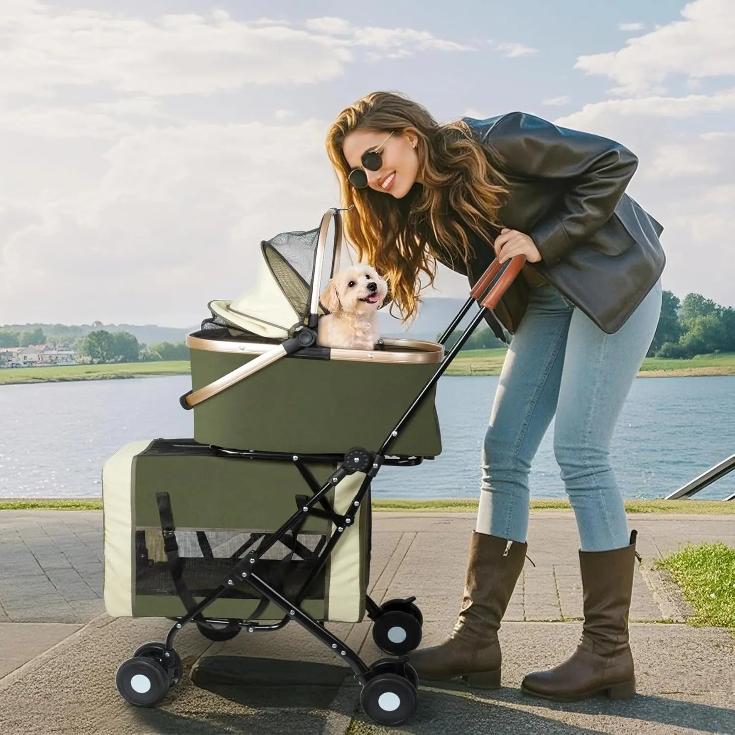 Foldable Travel Carriage with Detachable Carriers