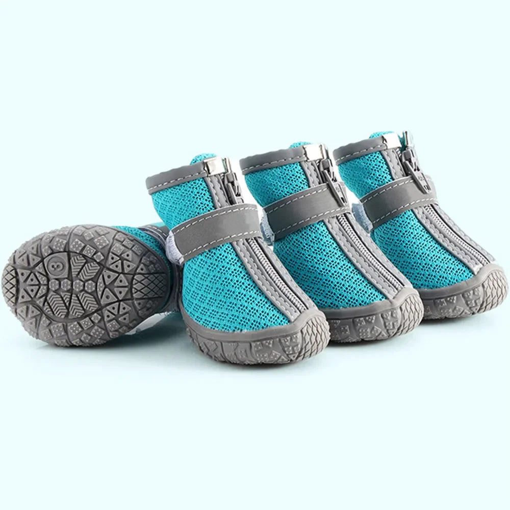 Mesh Pet Dog Shoes Durable Breathable Soft Sole Reflection Dogs Boots for Small Dogs Walking Climbing Dogs Sneakers Cats Shoes