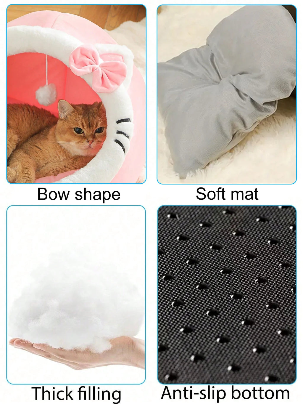 Four Season Universal Cat Bed Cat House Soft And Comfortable Pet Bed Puppy Sleeping Bag Pet Supplies Tent Habitats Basket House