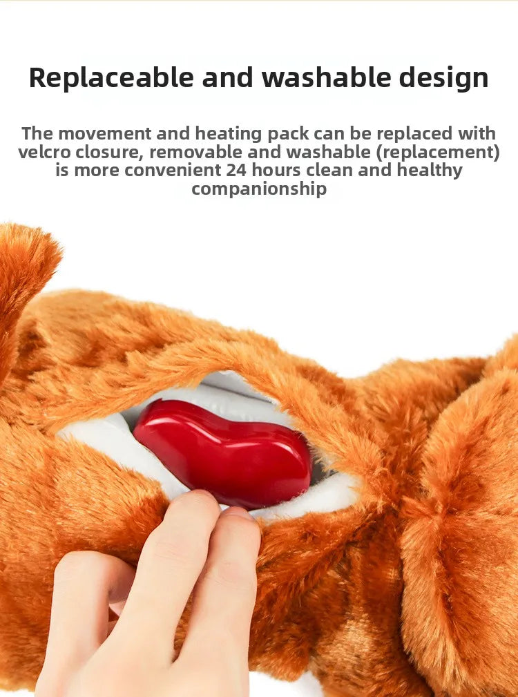 Pet Soothing Heartbeat Plush Toy Anxiety Relief Companion for Dogs