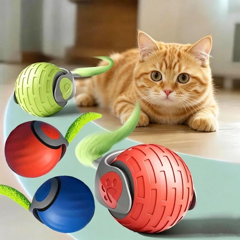 Smart Electric Rolling Cat Toy Ball — USB Rechargeable Auto-Moving Teaser