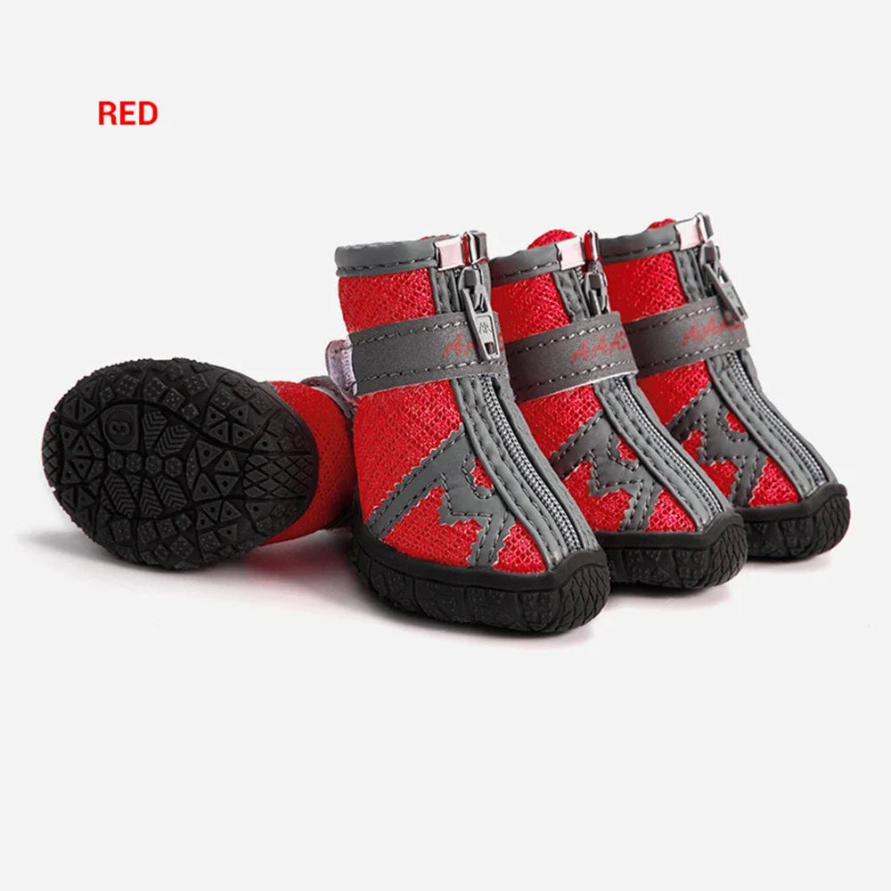 Breathable Mesh Pet Dog Shoes Spring and Summer Pet Sports Boots Anti-slip Puppy Shoes Reflective Sneakers for Teddy Chihuahua