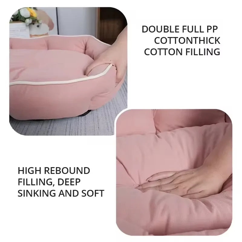 Large Pet Sofa Bed — Warm & Cozy Dog & Cat Sleeping Cushion