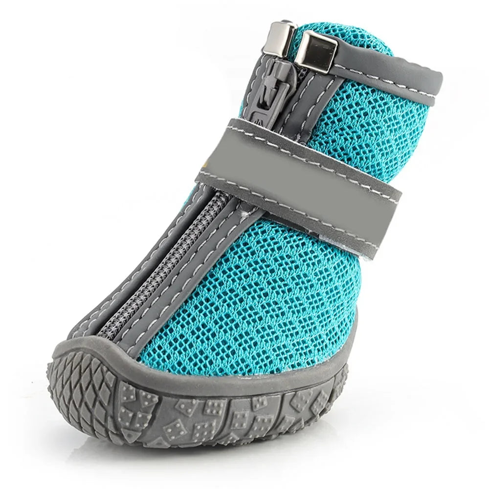 Mesh Pet Dog Shoes Durable Breathable Soft Sole Reflection Dogs Boots for Small Dogs Walking Climbing Dogs Sneakers Cats Shoes