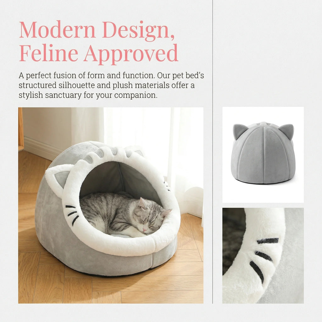 Four Season Universal Cat Bed Cat House Soft And Comfortable Pet Bed Puppy Sleeping Bag Pet Supplies Tent Habitats Basket House