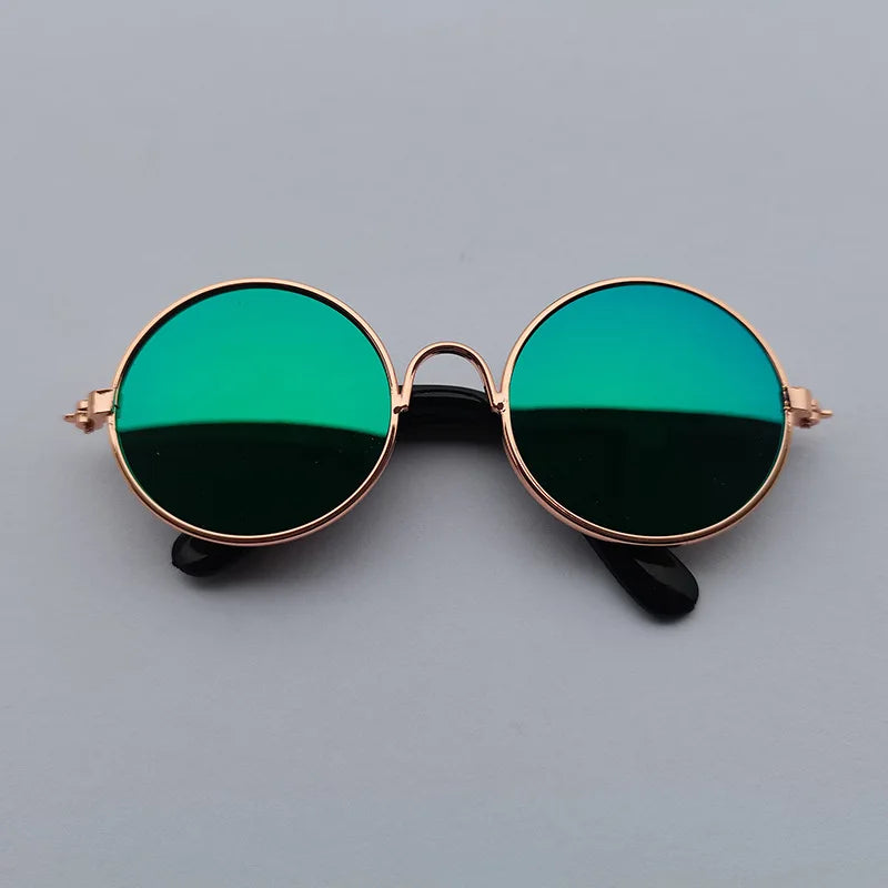 Vintage Round Cat & Dog Sunglasses — Cute Pet Photo Prop Accessories