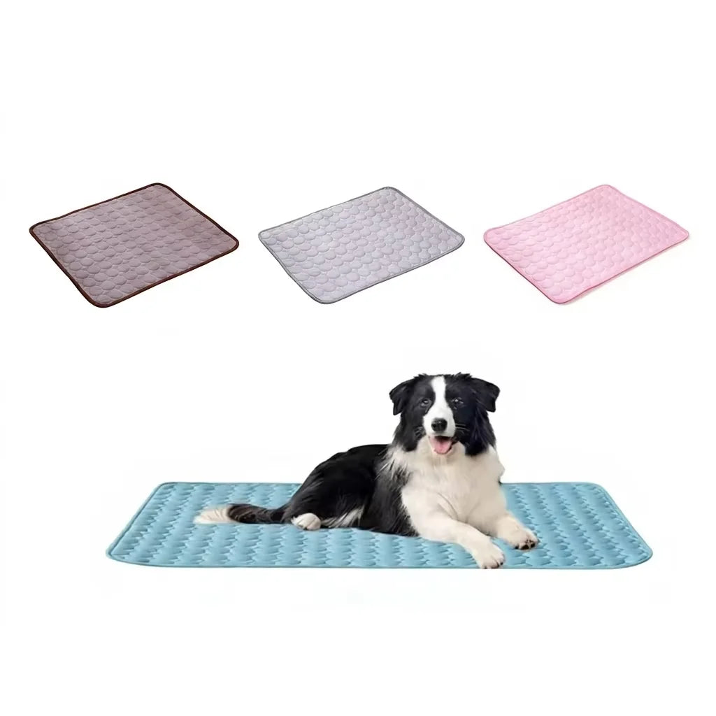 Pet Cooling Mat — Ice Silk Breathable Non-Slip Pad for Dogs & Cats