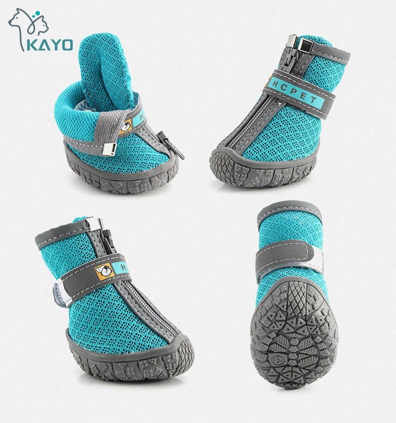 Mesh Pet Dog Shoes Durable Breathable Soft Sole Reflection Dogs Boots For Small Dogs Walking Climbing Dogs Sneakers Cat Shoes