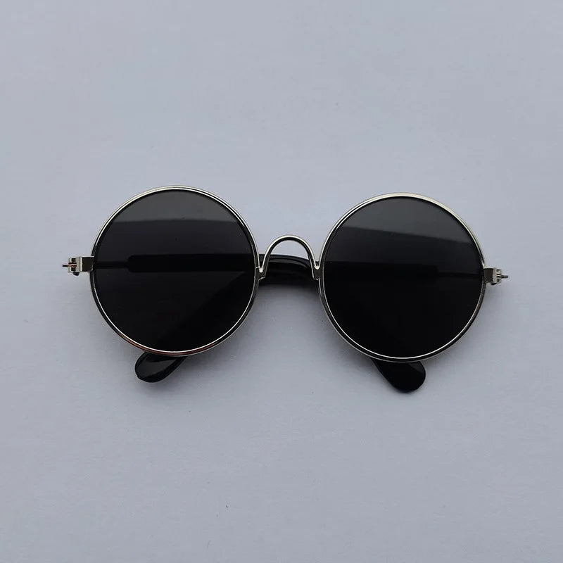 Vintage Round Cat & Dog Sunglasses — Cute Pet Photo Prop Accessories