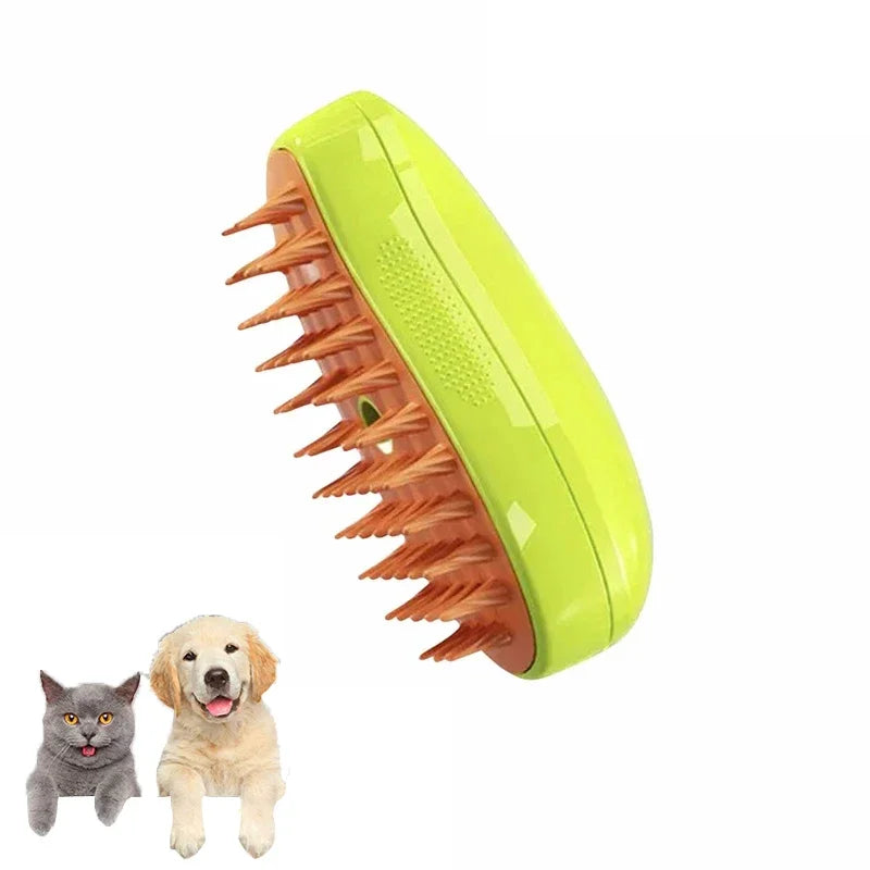 3-in-1 Pet Steam Grooming Brush