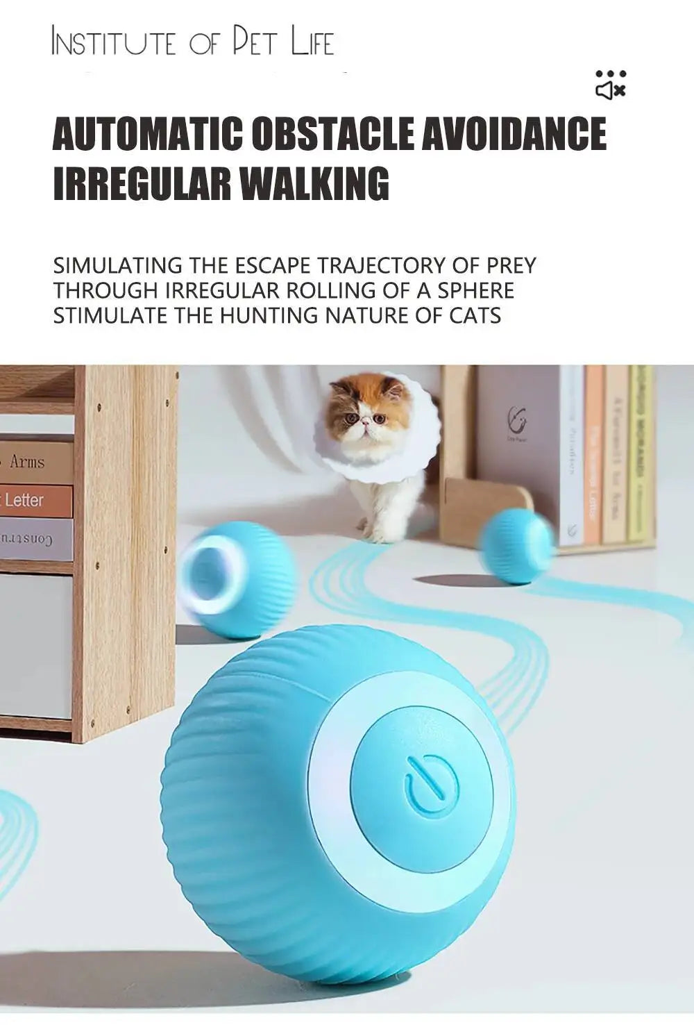 Smart Dog Toy Ball USB Rechargeable Auto Moving for Dogs & Cats