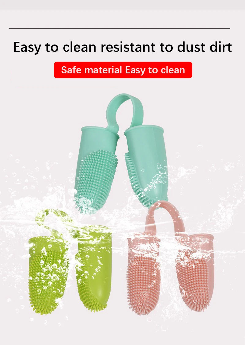 Dual Finger Pet Toothbrush — Soft Bristle Oral Cleaner for Dogs & Cats