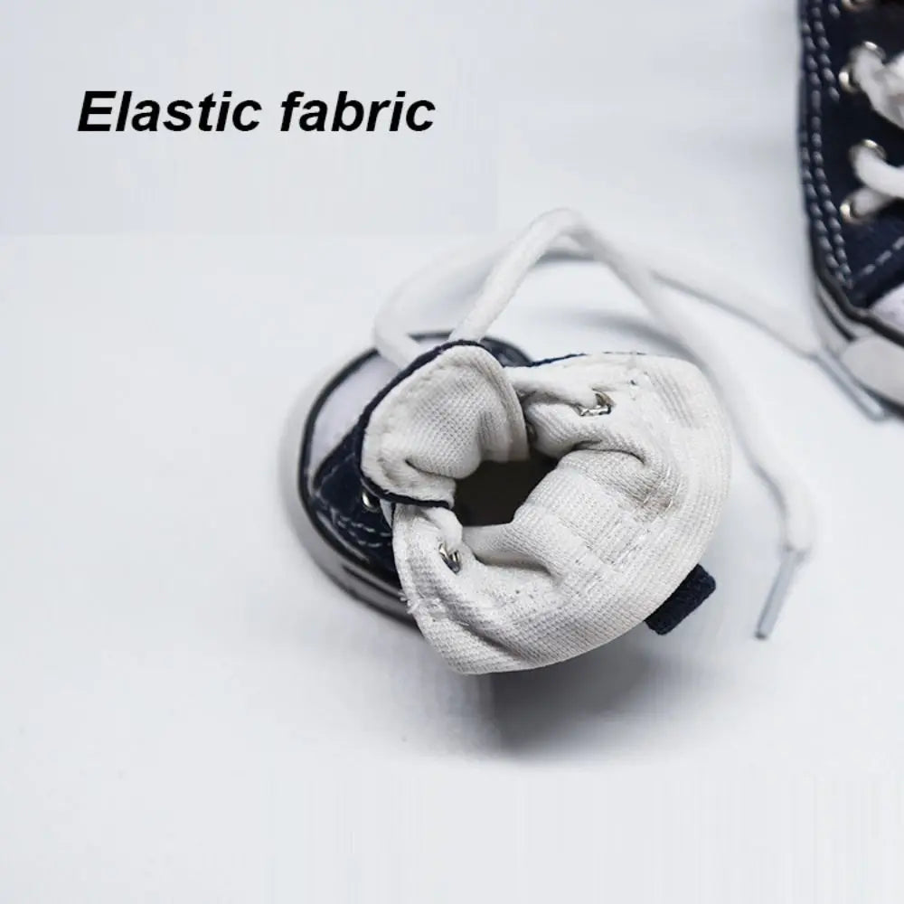 Creative 4PCS/Set Pet Shoes with Adjustable Drawstring Waterproof Puppy Pet Dogs Boots Canvas Breathable Pet Supplies Pets
