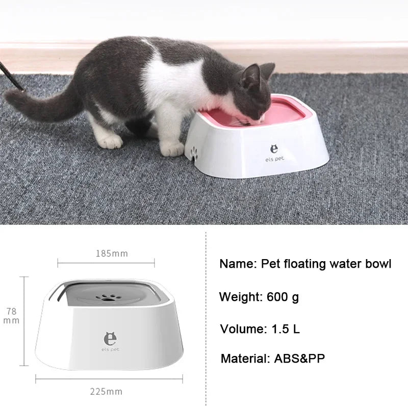 Anti-Spill Floating Pet Water Bowl for Dogs & Cats