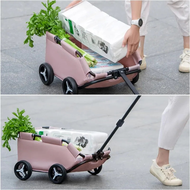4-Wheels Folding Travel Pet Cart