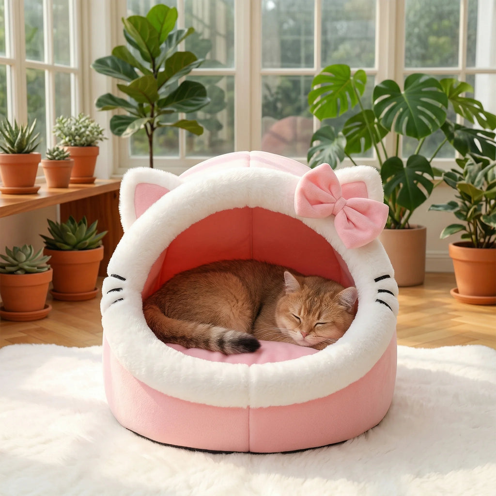 Four Season Universal Cat Bed Cat House Soft And Comfortable Pet Bed Puppy Sleeping Bag Pet Supplies Tent Habitats Basket House
