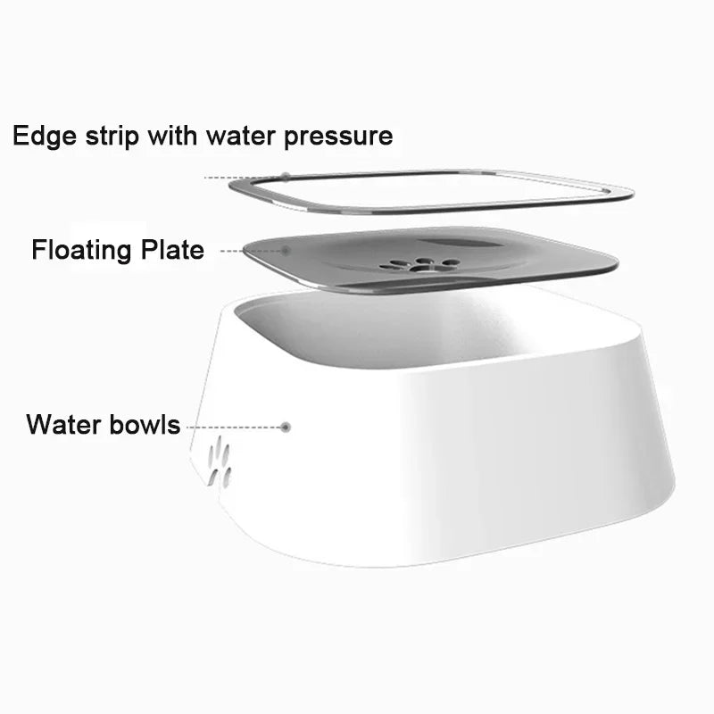 Anti-Spill Floating Pet Water Bowl for Dogs & Cats