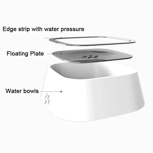 Anti-Spill Floating Pet Water Bowl for Dogs & Cats