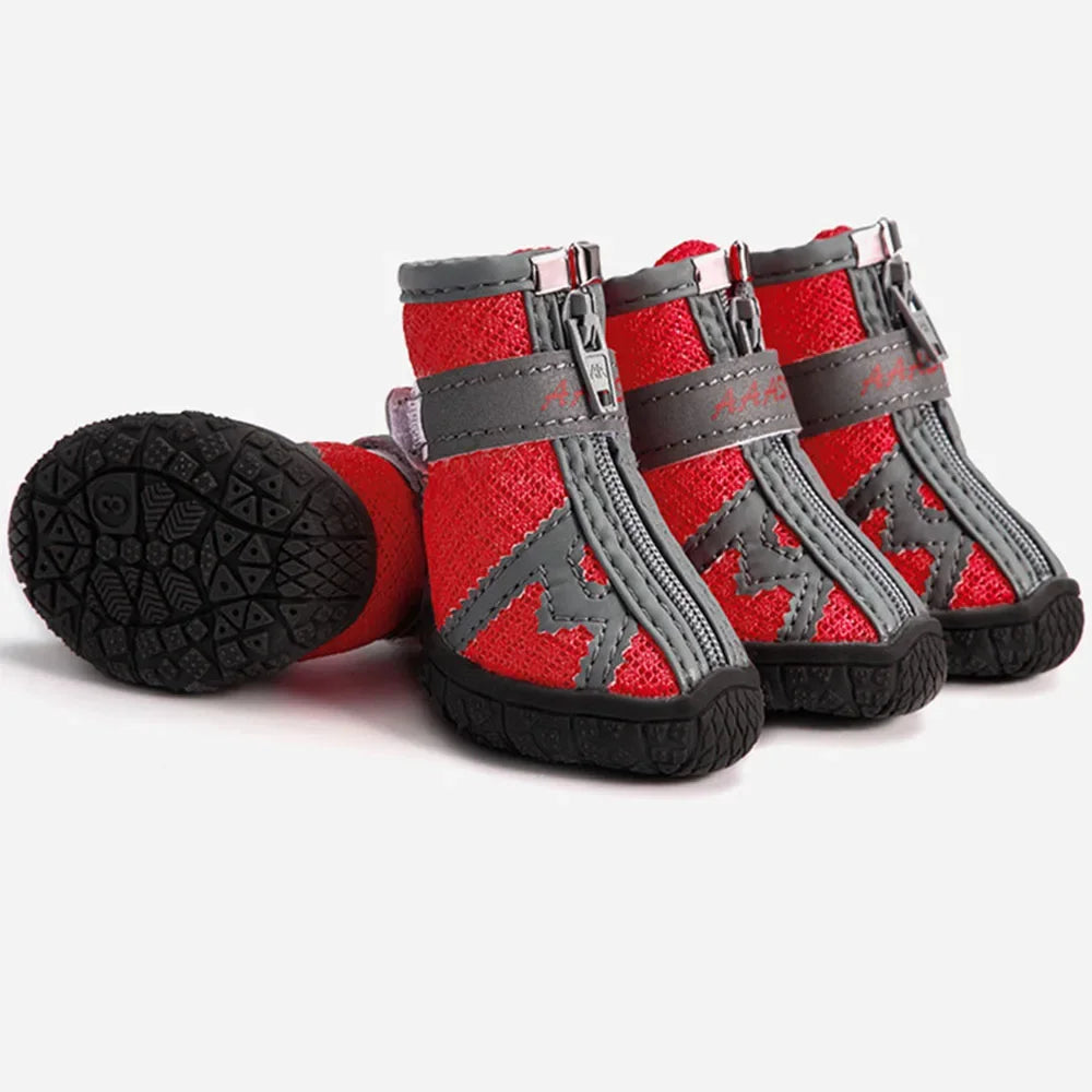 Breathable Mesh Pet Dog Shoes Spring and Summer Pet Sports Boots Anti-slip Puppy Shoes Reflective Sneakers for Teddy Chihuahua