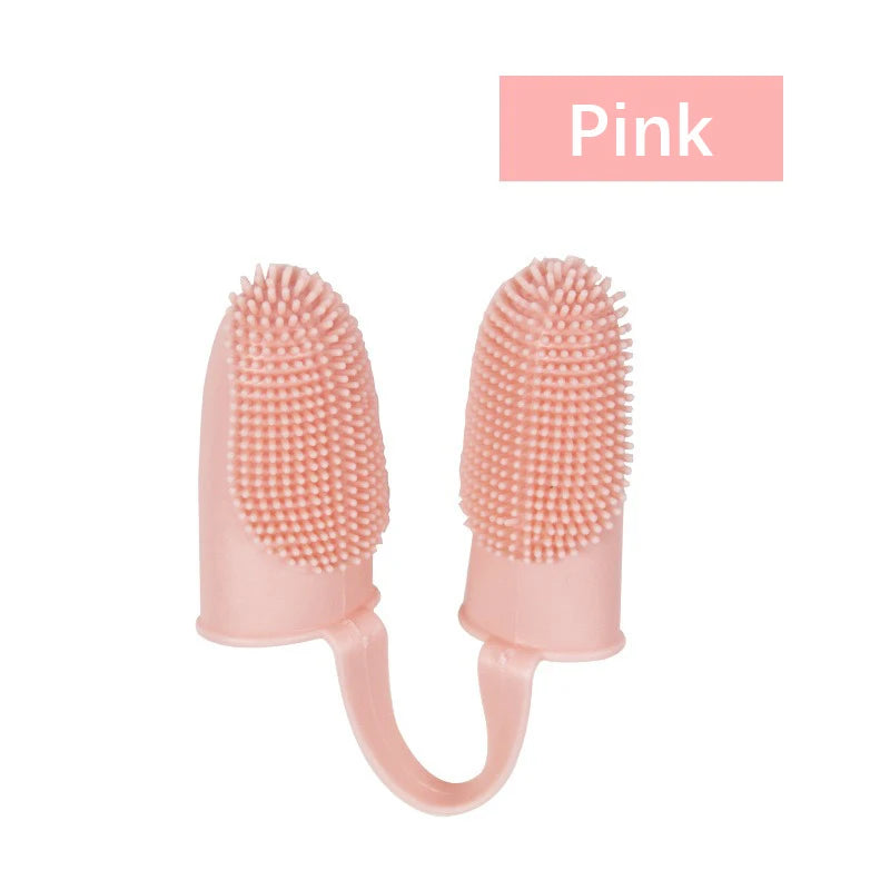 Dual Finger Pet Toothbrush — Soft Bristle Oral Cleaner for Dogs & Cats