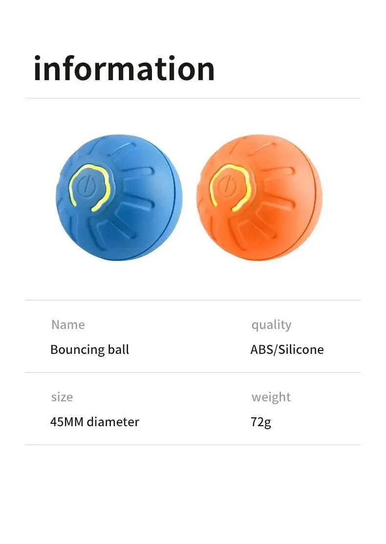Smart Dog Toy Ball USB Rechargeable Auto Moving for Dogs & Cats