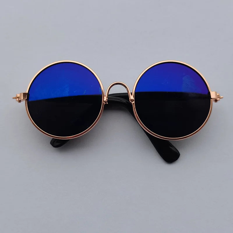 Vintage Round Cat & Dog Sunglasses — Cute Pet Photo Prop Accessories