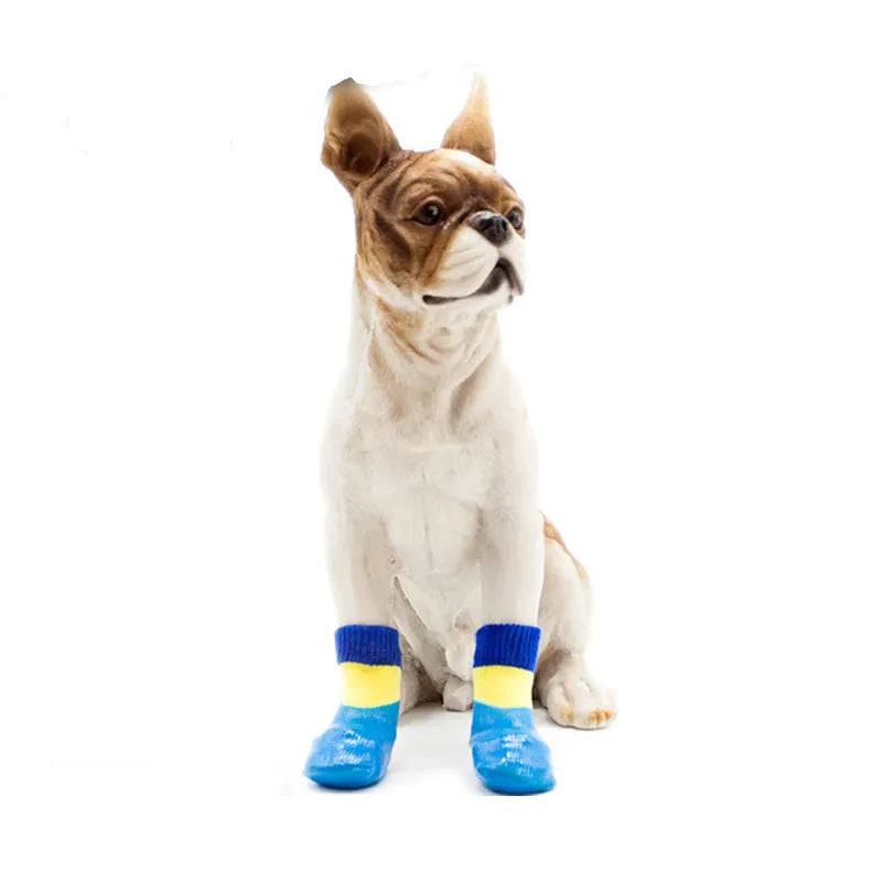 Waterproof Anti-Slip Dog Socks — 10 Pairs Rubber Foot Covers for Large Dogs
