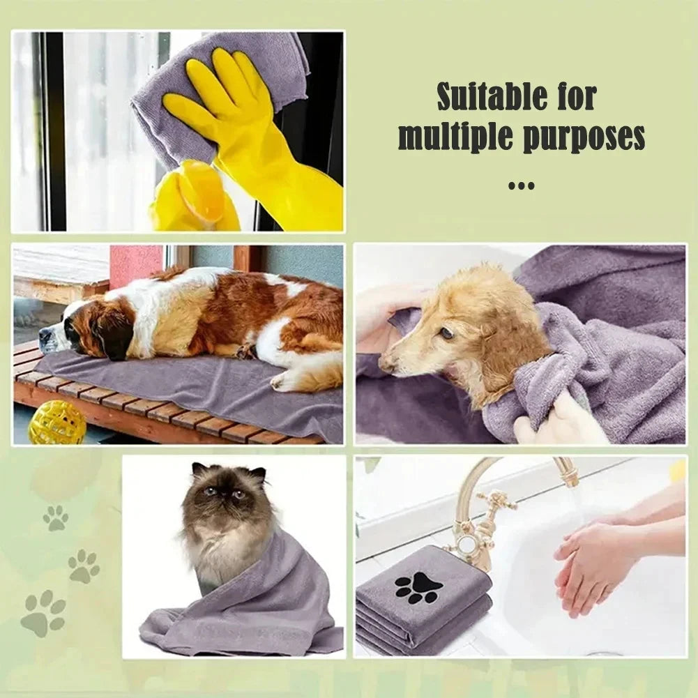 Super Soft Microfiber Pet Bath Towels — 3 Size Options