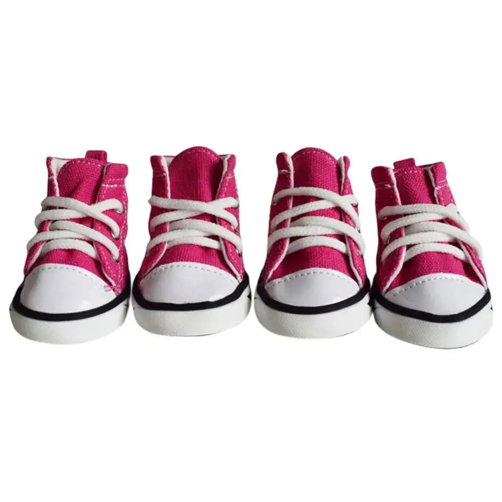 Creative 4PCS/Set Pet Shoes with Adjustable Drawstring Waterproof Puppy Pet Dogs Boots Canvas Breathable Pet Supplies Pets