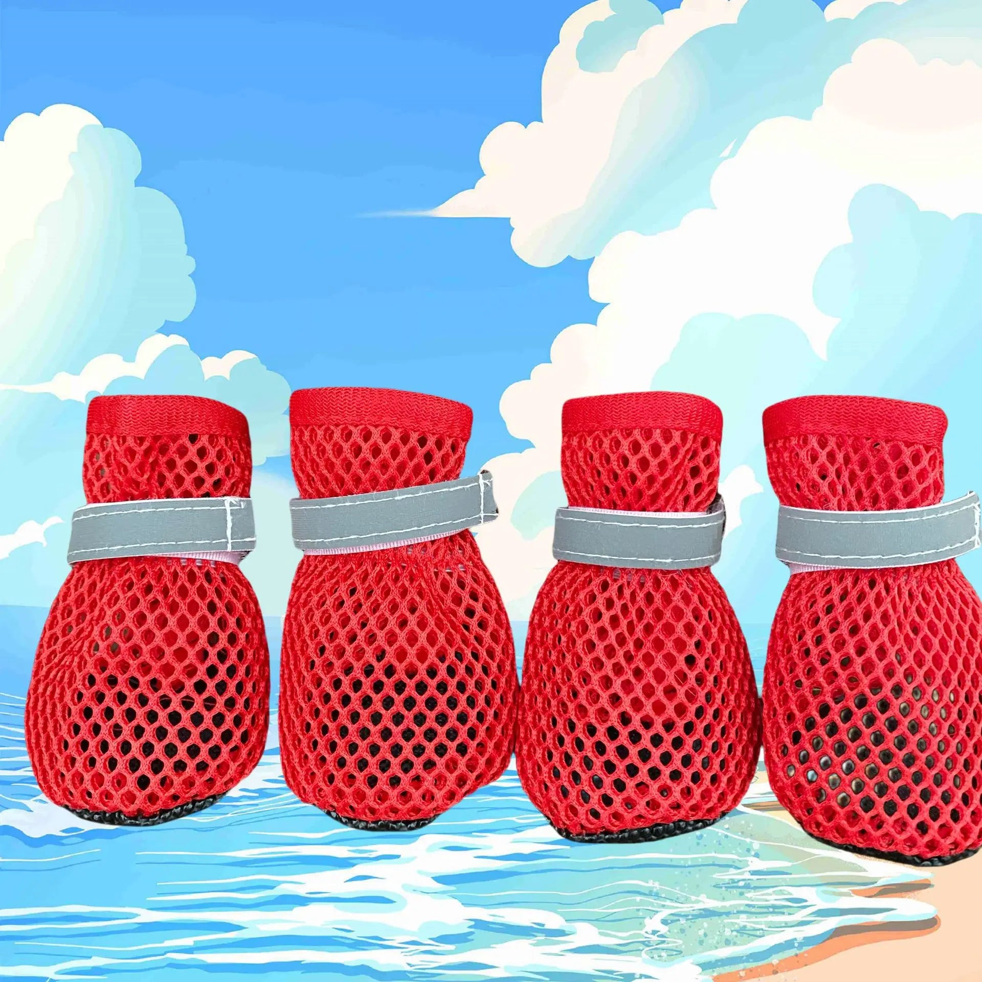 Non-slip, breathable and wear-resistant dog shoes, soft sole anti-slip off pet dog boots, durable paw protective covers