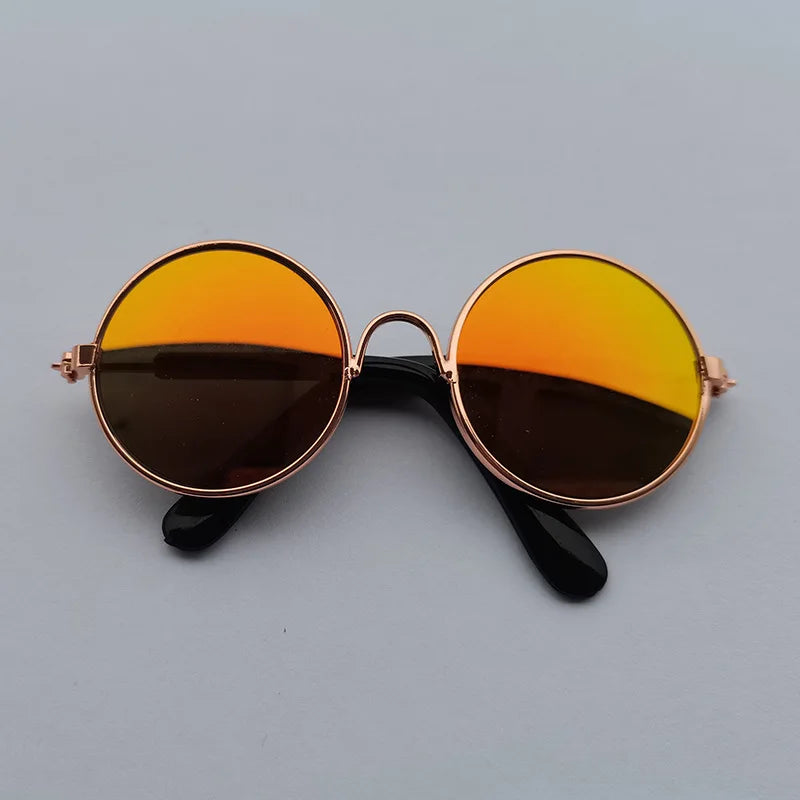 Vintage Round Cat & Dog Sunglasses — Cute Pet Photo Prop Accessories