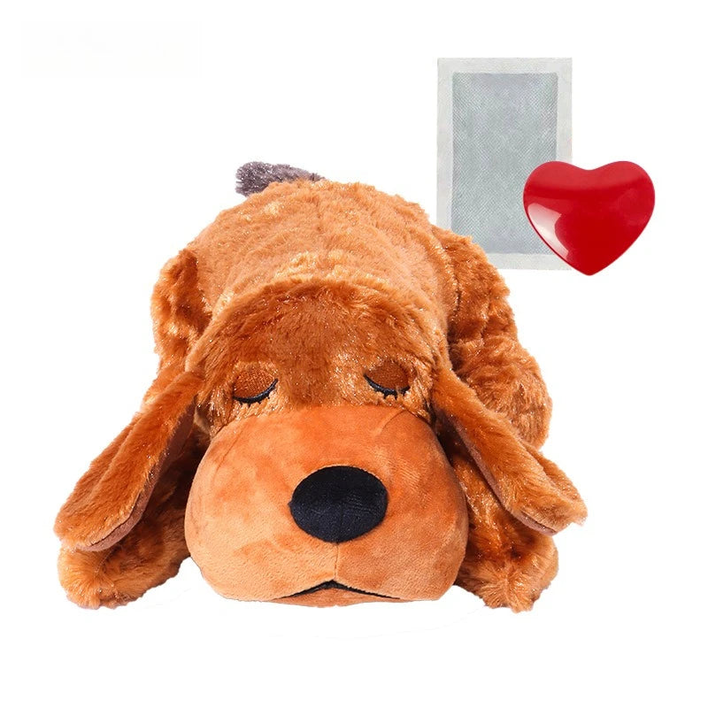 Pet Soothing Heartbeat Plush Toy Anxiety Relief Companion for Dogs