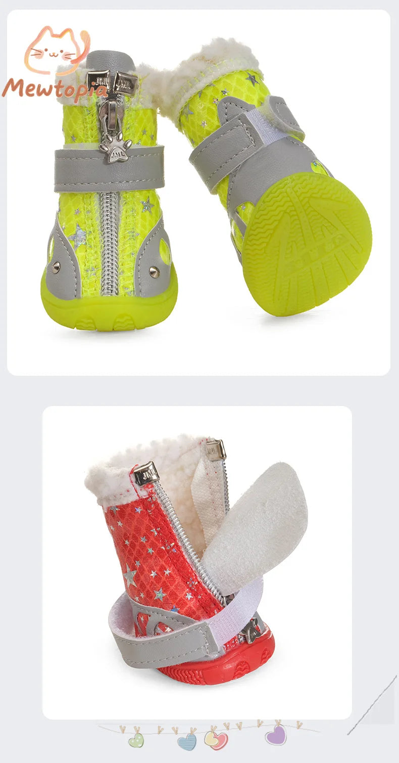 Europe And The United States Wind Non-Slip Tide Pet Shoes Breathable Mesh Pet Shoes Adorable Pet Warm Anti-Shedding Sneakers