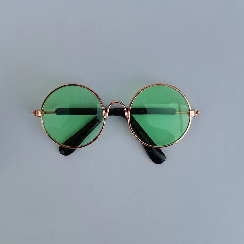 Vintage Round Cat & Dog Sunglasses — Cute Pet Photo Prop Accessories