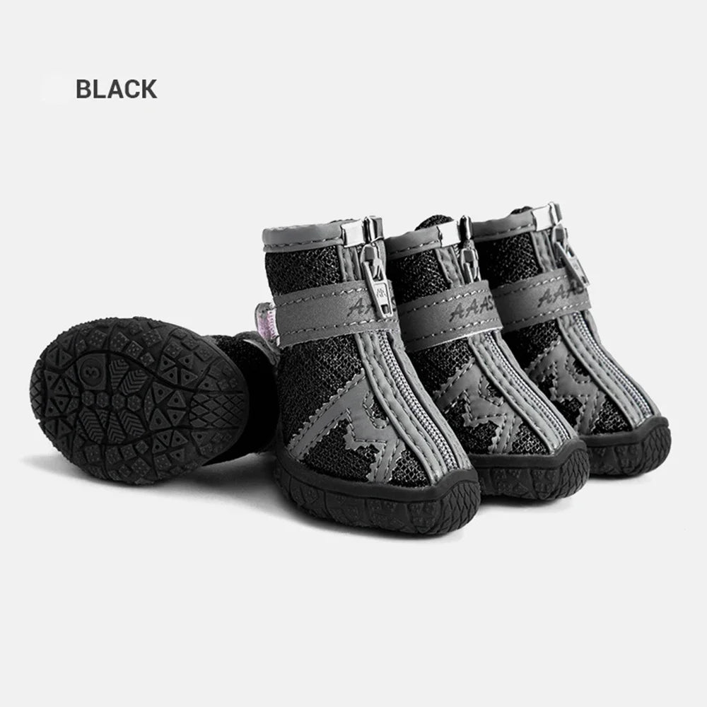 Breathable Mesh Pet Dog Shoes Spring and Summer Pet Sports Boots Anti-slip Puppy Shoes Reflective Sneakers for Teddy Chihuahua