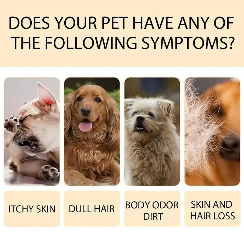 Pet Shampoo Softening & Odor-Removing Shower Gel for Cats & Dogs