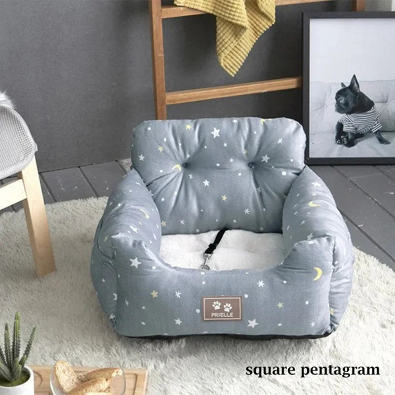 Blue Starry Sky Dog Car Seat & Travel Bed