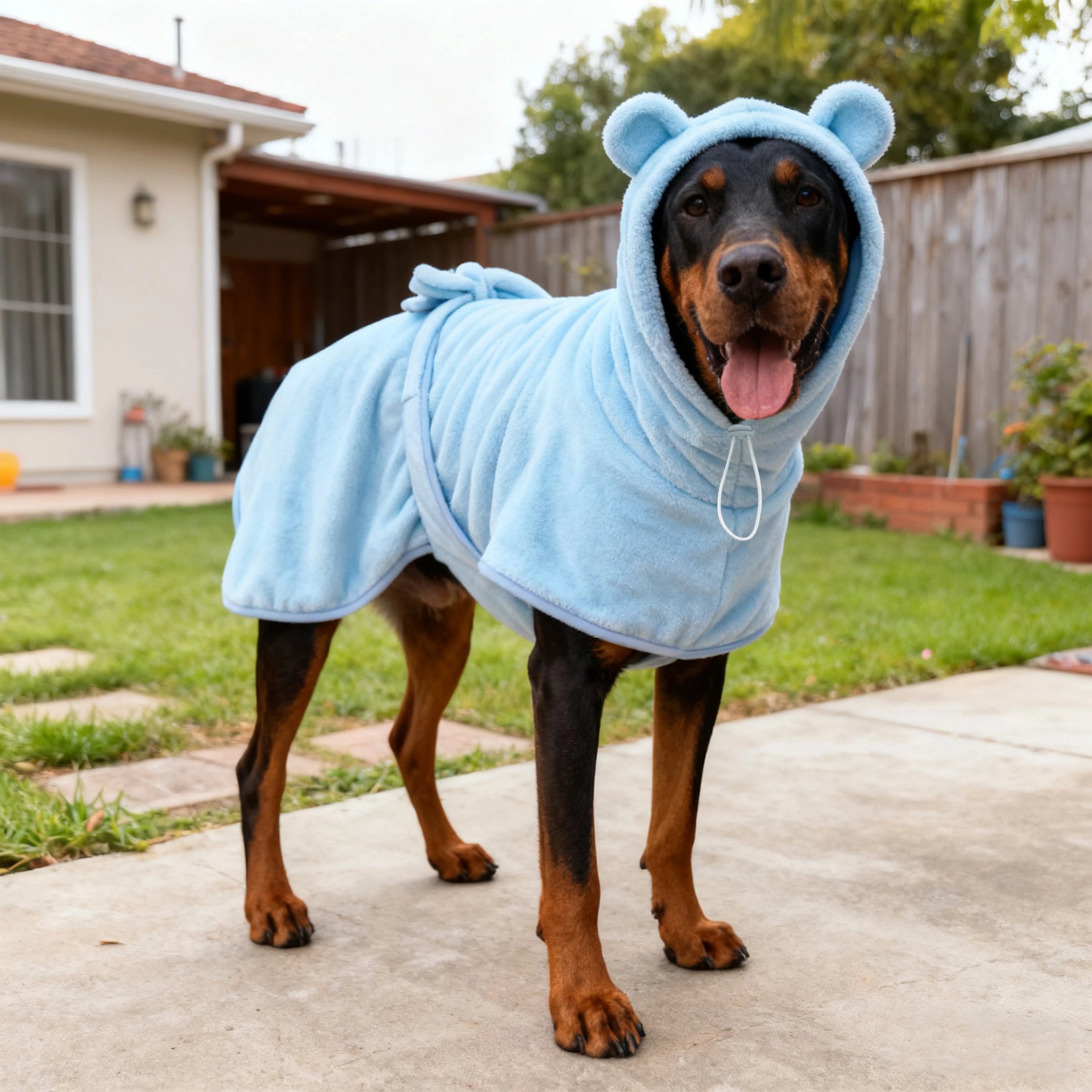 Quick Drying Soft Pet Bath Towel Robe Absorbent Soft Pet Bathrobe Dog Bath Towel for Small big Medium Dogs and cat