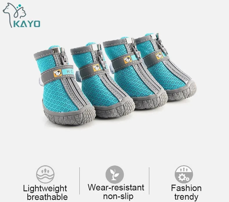 Mesh Pet Dog Shoes Durable Breathable Soft Sole Reflection Dogs Boots For Small Dogs Walking Climbing Dogs Sneakers Cat Shoes